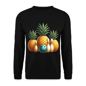 Bowling Pineapple 🎳🍍 - Holidays in Bowling - Unisex Sweatshirt - black - Front - Alina (178cm) & Michal (187cm)