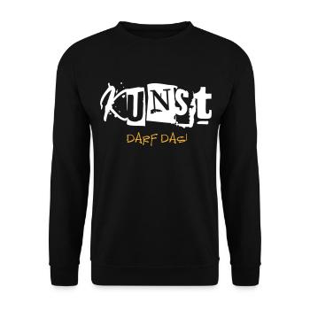 Kunst darf das! - Unisex Pullover - Schwarz - Vorne - Alina (178cm) & Michal (187cm)
