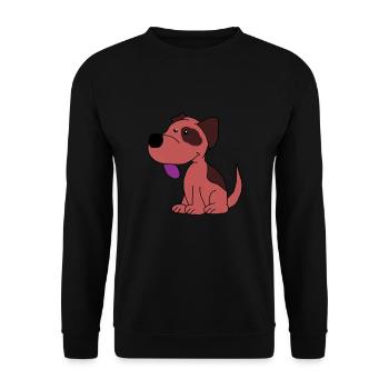 Doux chien chien amour chien cadeau Wau Amour animal - Sweat-shirt Unisexe - noir - Devant - Alina (178cm) & Michal (187cm)