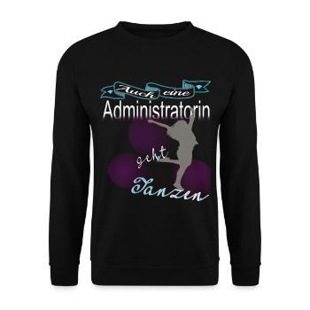 L'administrateur va danser mesdames idée cadeau - Sweat-shirt Unisexe - noir - Devant - Alina (178cm) & Michal (187cm)