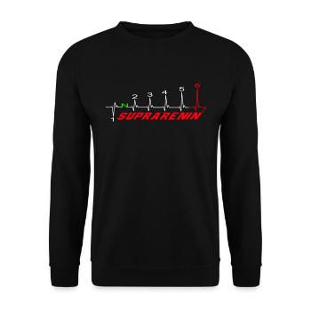 Changement de vitesse moto Heartbeat EKG line 6 vitesses - Sweat-shirt Unisexe - noir - Devant - Alina (178cm) & Michal (187cm)