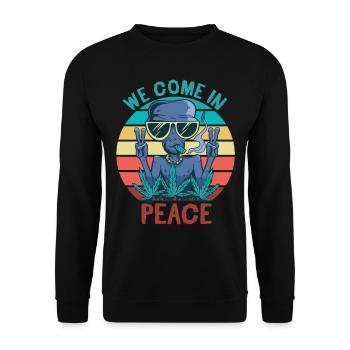 Extraterrestres de cannabis Alien Stoners - Sweat-shirt Unisexe - noir - Devant - Alina (178cm) & Michal (187cm)