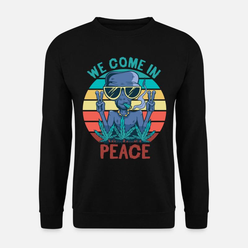 Alien stoners cannabis extraterrestrials - Unisex Sweatshirt - black