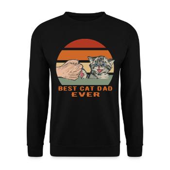 Cats Dad Best Cat Dad Ever Kittens Vintage - Unisex Sweatshirt - black - Front - Alina (178cm) & Michal (187cm)