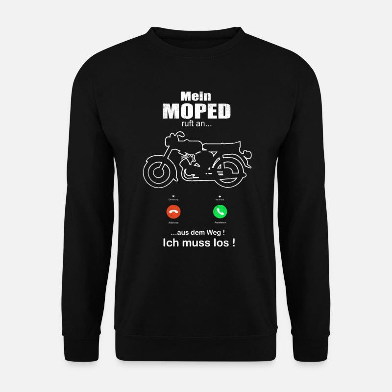DDR Moped s50 s51 Suhl Ossi 2takter Simme Geschenk - Unisex Pullover - Schwarz