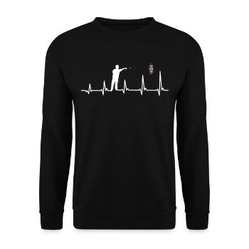 Fléchettes de fléchettes de fléchettes - Sweat-shirt Unisexe - noir - Devant - Alina (178cm) & Michal (187cm)