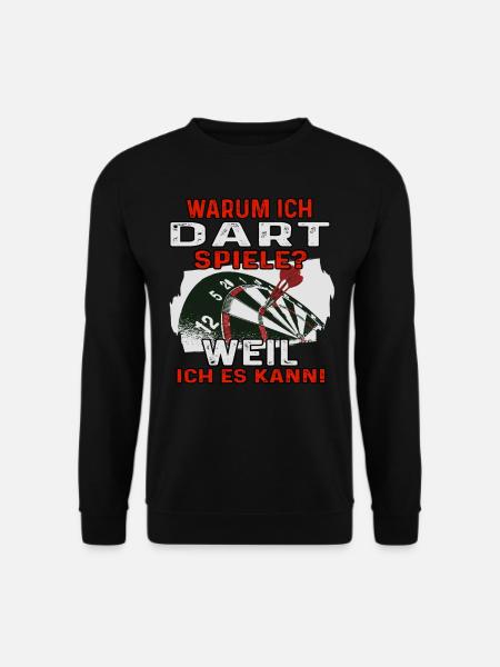 Dart Darts Darten lustiges Dartspieler Geschenk - Unisex Pullover - Schwarz