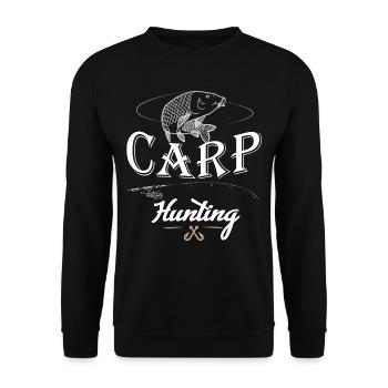 Carp accessories fishing angler gift - Unisex Sweatshirt - black - Front - Alina (178cm) & Michal (187cm)