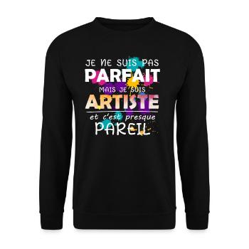 Artiste - Peinture - Dessin - Cadeau - Parfait - Sweat-shirt Unisexe - noir - Devant - Alina (178cm) & Michal (187cm)