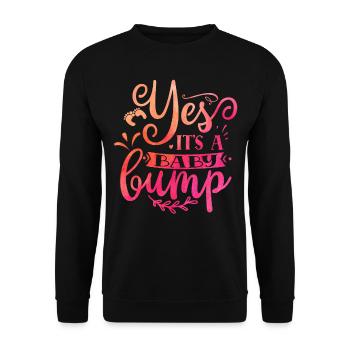 Yes it s a baby bump - Sweat-shirt Unisexe - noir - Devant - Alina (178cm) & Michal (187cm)