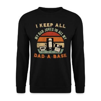 Dad jokefunny Father's Day Vintage - Unisex Sweatshirt - black - Front - Alina (178cm) & Michal (187cm)