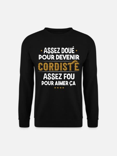Cordiste métier. Cadeau homme humour corde - Sweat-shirt Unisexe - noir