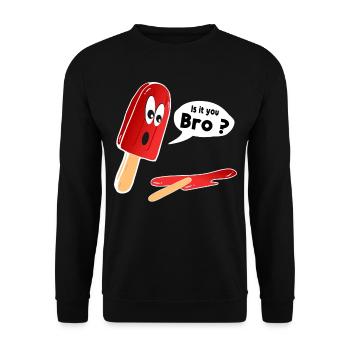"Is it you Bro?" | Summer popsicles | popsicle - Unisex Sweatshirt - black - Front - Alina (178cm) & Michal (187cm)