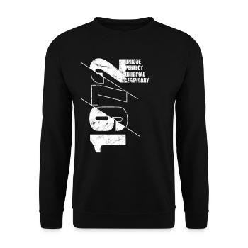 Legendär Original - Jahrgang 1972 - 50. Geburtstag - Unisex Pullover - Schwarz - Vorne - Alina (178cm) & Michal (187cm)