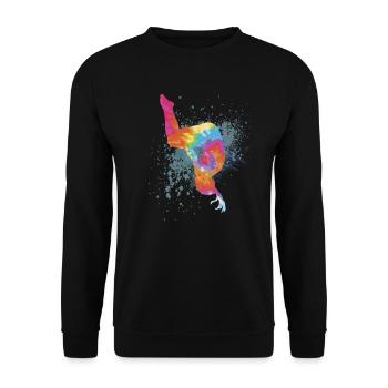 Figure colorée Gymnastique Gymnaste Cadeaux de gymnastique - Sweat-shirt Unisexe - noir - Devant - Alina (178cm) & Michal (187cm)