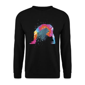 Colorful Figure Gymnastics Gymnast Gymnastics Gifts - Unisex Sweatshirt - black - Front - Alina (178cm) & Michal (187cm)