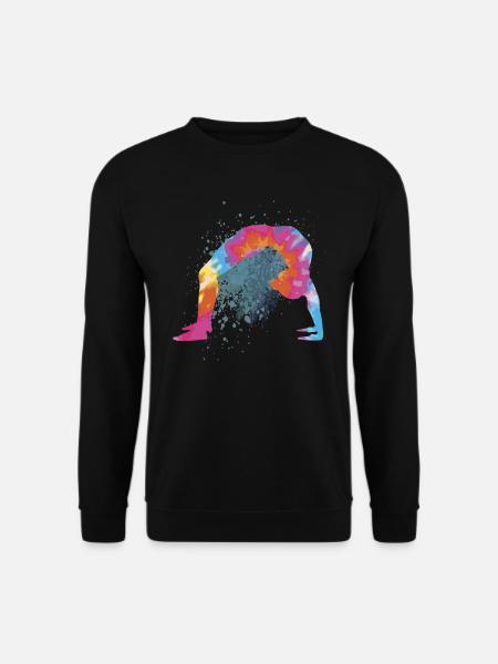 Bunt Figur Turnen Turnerin Gymnastik Geschenke - Unisex Pullover - Schwarz