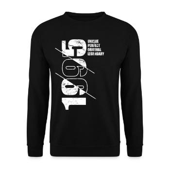 Legendary Original - Born 1995 Birthday - Unisex Sweatshirt - black - Front - Alina (178cm) & Michal (187cm)