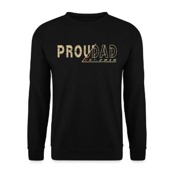 Proudad Stolzer Vater 2019 Vatertagsgesgeschenk - Unisex Pullover - Schwarz - Vorne - Alina (178cm) & Michal (187cm)