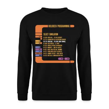 Star Trek La Nouvelle Génération Holodeck - Sweat-shirt Unisexe - noir - Devant - Alina (178cm) & Michal (187cm)