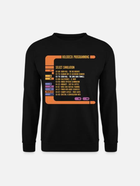 Star Trek The Next Generation Holodeck Programming - Unisex Pullover - Schwarz
