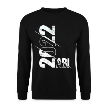 Abitur 2022 Geschenk Junge Mädchen Abi 2022 - Unisex Pullover - Schwarz - Vorne - Alina (178cm) & Michal (187cm)