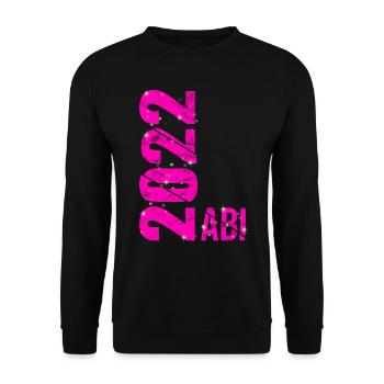 Abitur 2022 Geschenk Junge Mädchen Abi 2022 - Unisex Pullover - Schwarz - Vorne - Alina (178cm) & Michal (187cm)