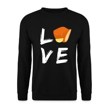 Meat lovers Schnitzel fan Schnitzel - Unisex Sweatshirt - black - Front - Alina (178cm) & Michal (187cm)