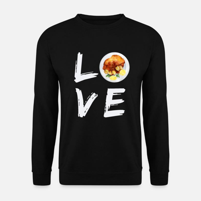 Fleischliebhaber Schnitzelfan Schnitzel - Unisex Pullover - Schwarz