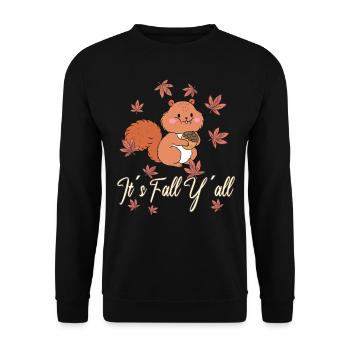 Dear Squirrels Thanksgiving Autumn All of You - Unisex Sweatshirt - black - Front - Alina (178cm) & Michal (187cm)