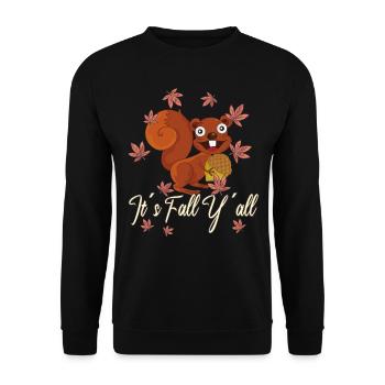 Dear Squirrels Thanksgiving Autumn All of You - Unisex Sweatshirt - black - Front - Alina (178cm) & Michal (187cm)
