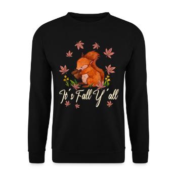 Dear Squirrels Thanksgiving Autumn All of You - Unisex Sweatshirt - black - Front - Alina (178cm) & Michal (187cm)