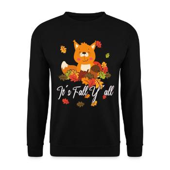 Dear Squirrels Thanksgiving Autumn All of You - Unisex Sweatshirt - black - Front - Alina (178cm) & Michal (187cm)