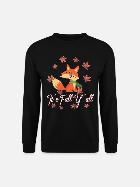 Dear Fox Thanksgiving Autumn - Unisex Sweatshirt - black