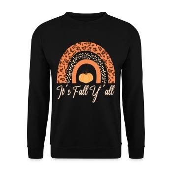 Autumn Rainbow Thanksgiving Pumpkin - Unisex Sweatshirt - black - Front - Alina (178cm) & Michal (187cm)