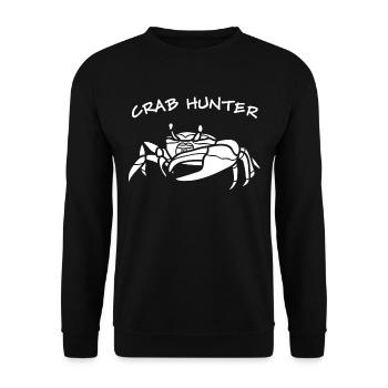 Lustiger Krabbenjäger Essen Krabben - Unisex Pullover - Schwarz - Vorne - Alina (178cm) & Michal (187cm)