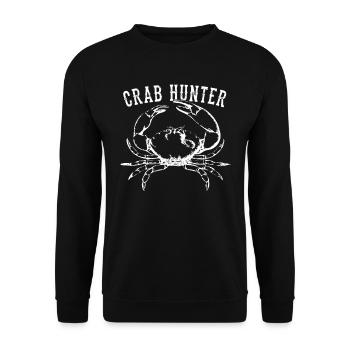 Lustiger Krabbenjäger Essen Krabben - Unisex Pullover - Schwarz - Vorne - Alina (178cm) & Michal (187cm)