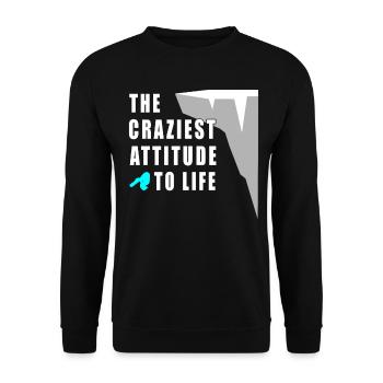 The craziest feeling cliff jumping - Unisex Sweatshirt - black - Front - Alina (178cm) & Michal (187cm)