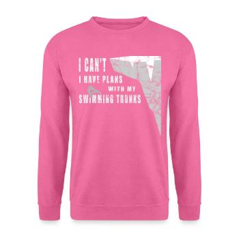 I can't - fun cliff jumping - Unisex Sweatshirt - pink - Front