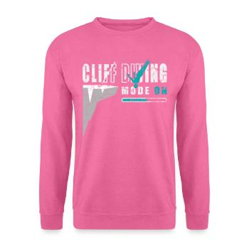 Mode on - fun cliff jumping - Unisex Sweatshirt - pink - Front