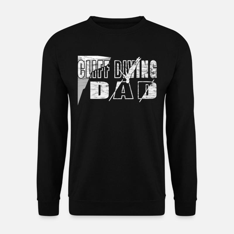 Cliff diving dad - Klippenspringen - Unisex Pullover - Schwarz