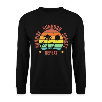 Sunrise - Unisex Sweatshirt - black - Front - Alina (178cm) & Michal (187cm)