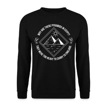 Pyramides pas en Angleterre - Sweat-shirt Unisexe - noir - Devant - Alina (178cm) & Michal (187cm)