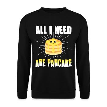 Tout ce dont j’ai besoin, ce sont des crêpes - Sweat-shirt Unisexe - noir - Devant - Alina (178cm) & Michal (187cm)