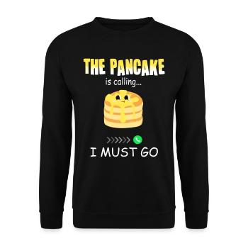 Appels de crêpes - Funny Pancake - Sweat-shirt Unisexe - noir - Devant - Alina (178cm) & Michal (187cm)