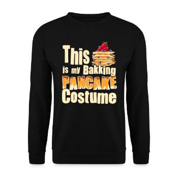 Costume de cuisson de crêpes - Crêpe drôle - Sweat-shirt Unisexe - noir - Devant - Alina (178cm) & Michal (187cm)
