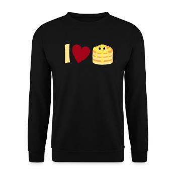 J’aime les crêpes - Funny Pancake - Sweat-shirt Unisexe - noir - Devant - Alina (178cm) & Michal (187cm)