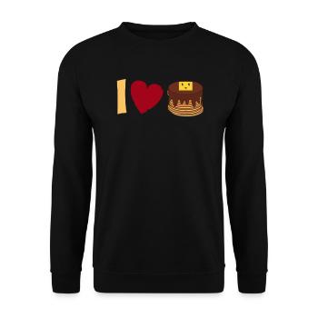 J’aime les crêpes - Funny Pancake - Sweat-shirt Unisexe - noir - Devant - Alina (178cm) & Michal (187cm)