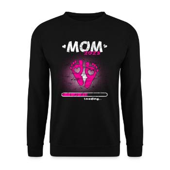 Grossesse Garçon ou Fille 2023 - Sweat-shirt Unisexe - noir - Devant - Alina (178cm) & Michal (187cm)
