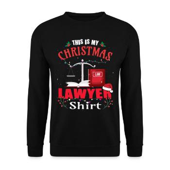 Étudiant en droit Drôle d’avocat de Noël - Sweat-shirt Unisexe - noir - Devant - Alina (178cm) & Michal (187cm)